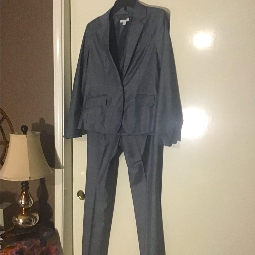 Grayish blue pants suit 5/6